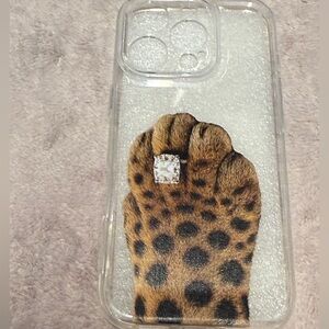 iPhone 16 Pro Case - Leopard wearing a diamond ring print
